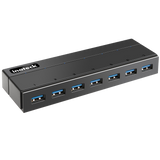 Inateck 7-Port USB 3.0 Hub with 12V 3A Power Adapter and 7 BC 1.2 Charging Ports