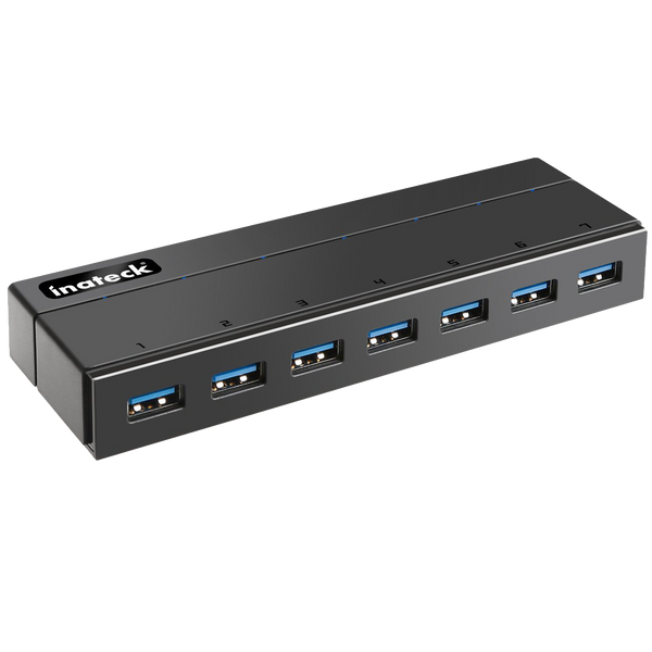 Inateck 7-Port USB 3.0 Hub with 12V 3A Power Adapter and 7 BC 1.2 Charging Ports