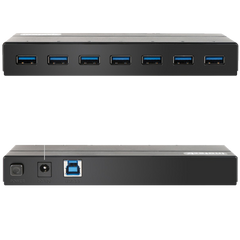 Inateck 7-Port USB 3.0 Hub with 12V 3A Power Adapter and 7 BC 1.2 Charging Ports
