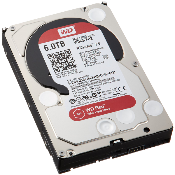 Western Digital Red 6 TB NAS Hard Drive 3.5-inch SATA 6 IntelliPower 64MB